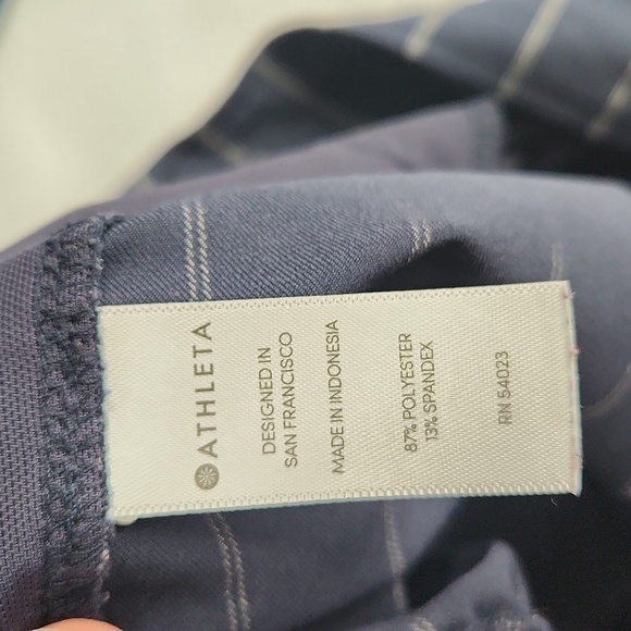 Athleta Stripe Midtown Ankle Pant in Navy - Picture 7 of 12